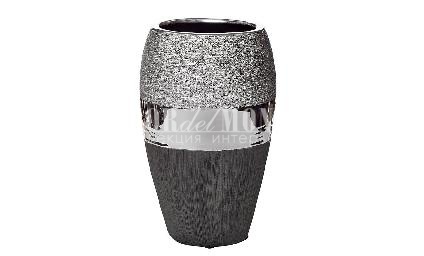 Ваза керамическая черно-серебристая G115