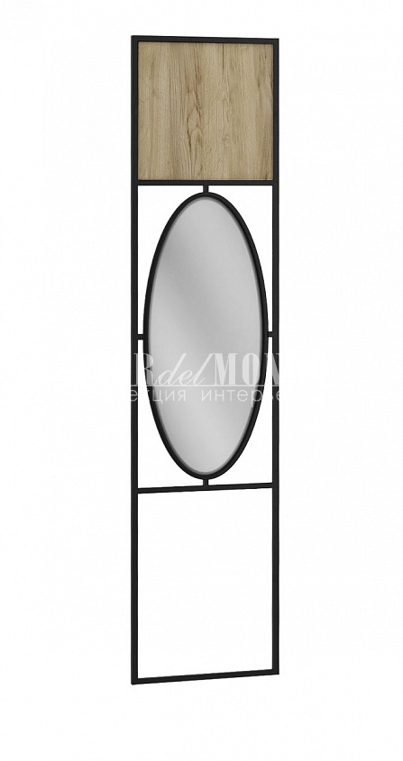 Панель для прихожей с зеркалом Дуб Натур фото №3